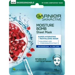 Dollarstore Ansikte & Hudvård>Garnier Moisture Sheet Mask