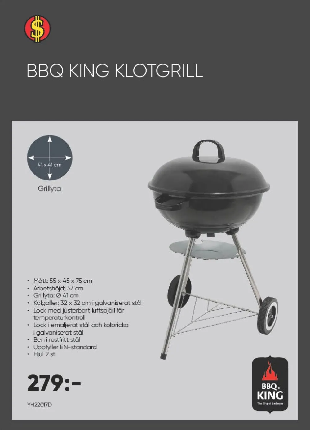 Dollarstore Grillar & Tillbehör|Grillar & Tillbehör>Kolgrill