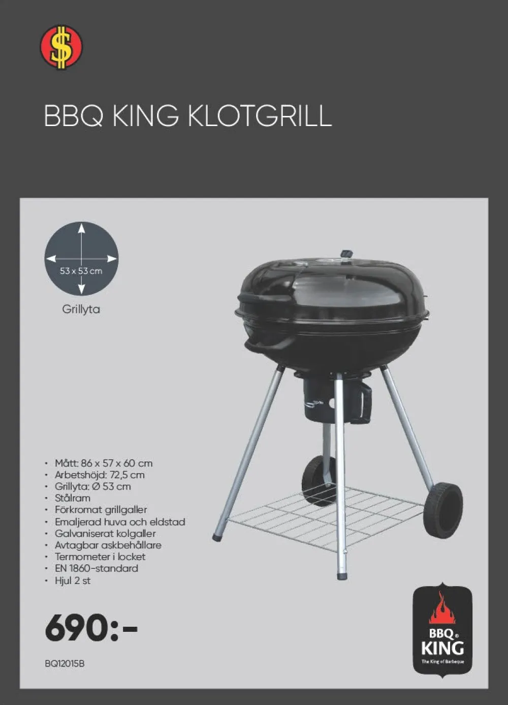 Dollarstore Grillar & Tillbehör|Grillar & Tillbehör>Kolgrill