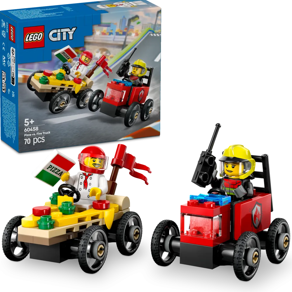 Dollarstore Lego® City>LEGO® City - Pizzabil mot brandbil – racingpaket