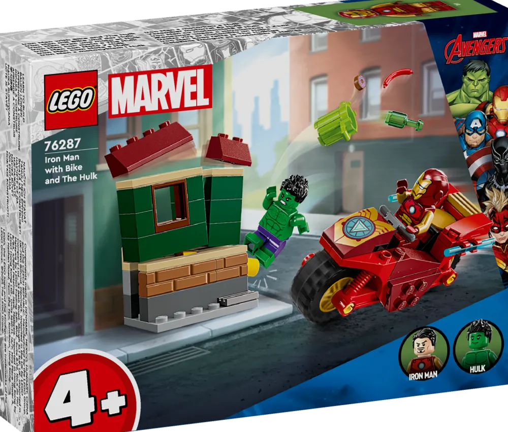 Dollarstore Lego® Marvel>LEGO® Super Heroes Marvel - Iron Man med motorcykel och Hulk