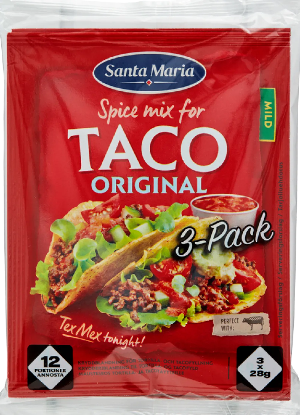 Dollarstore Kryddor|Tacos>Taco Kryddmix 3-pack